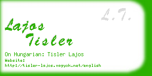 lajos tisler business card